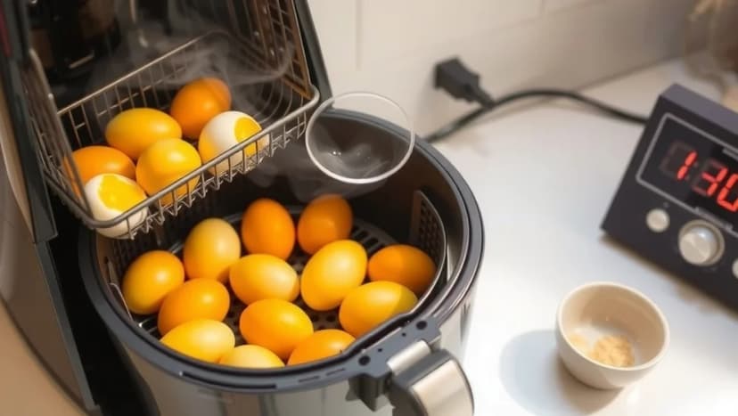 Koka ägg i airfryer på 10 minuter